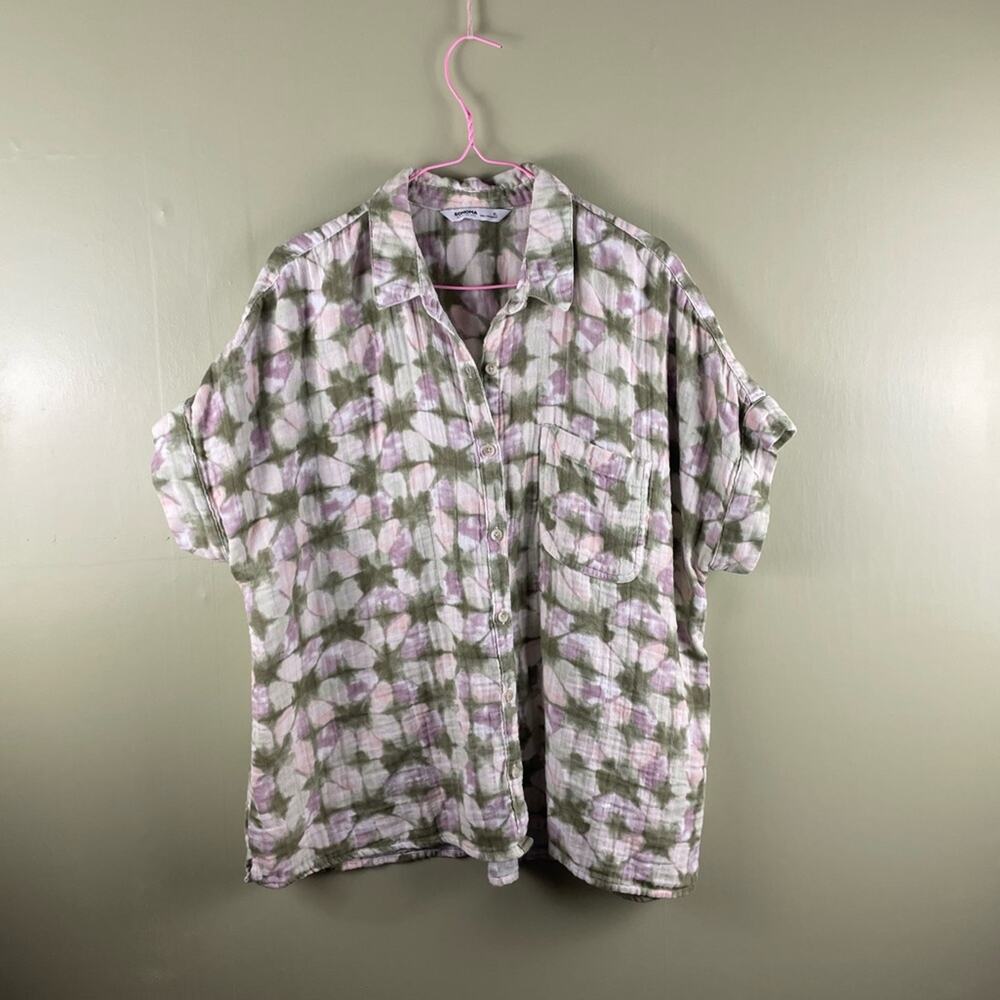 Sonoma gauze button down blouse